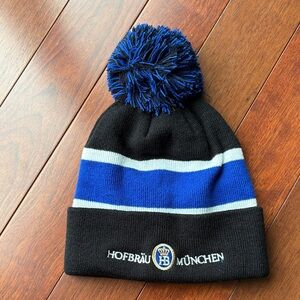 Hofbrau Munchen Knit Beanie with Pom